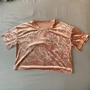 pink velvet top